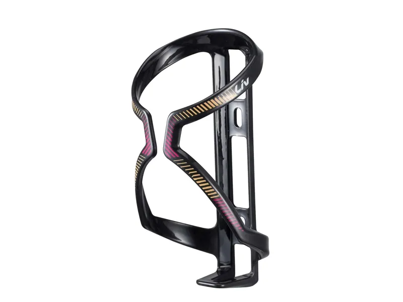 Liv Airway Composite Bottle Cage - Black / Orange / Pink
