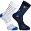 MADISON Sportive Mid Sock Twin Pack blue spot and white stripe