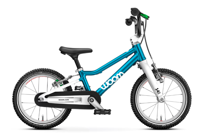 woom GO 2 - 14 inch Wheel lightweight Kids Bike - Metallic Blue