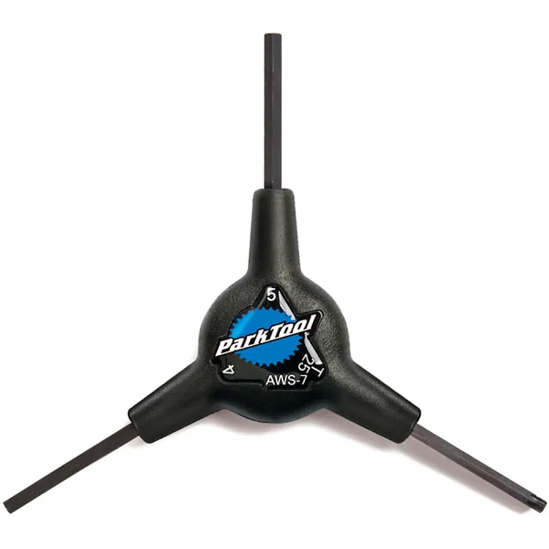 Park Tool AWS-7 3-Way Hex and Torx Compatible Wrench in Black