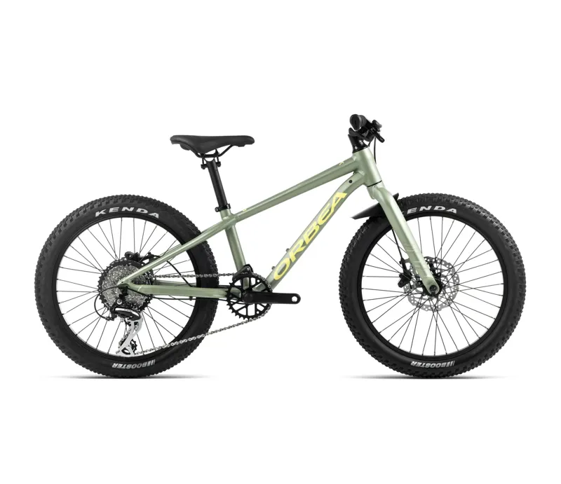 2024 Orbea Mx 20 Team Disc Junior Bike In Metallic Green Artichoke Matt/Yellow Matt