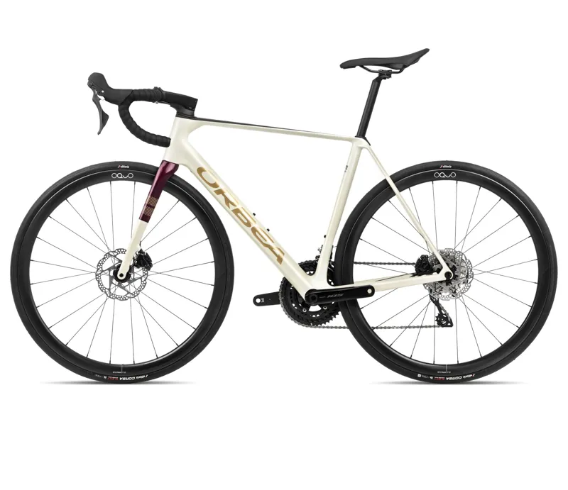 2024 Orbea Orca M35 Road Bike In White Burgundy/Vulca-1