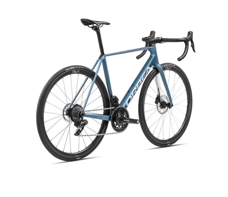 2024 Orbea Orca M31eTeam Road Bike In Slate Blue Halo Silver -3