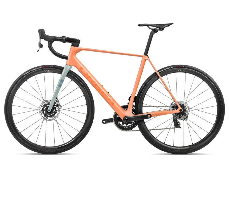 2024 Orbea Orca M11eltd Pwr Road Bike In Orange Cloud/Stone Blue-1