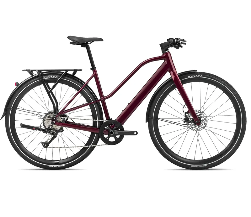 2024 Orbea Vibe Mid H30 EQ In Metallic Burgundy Red