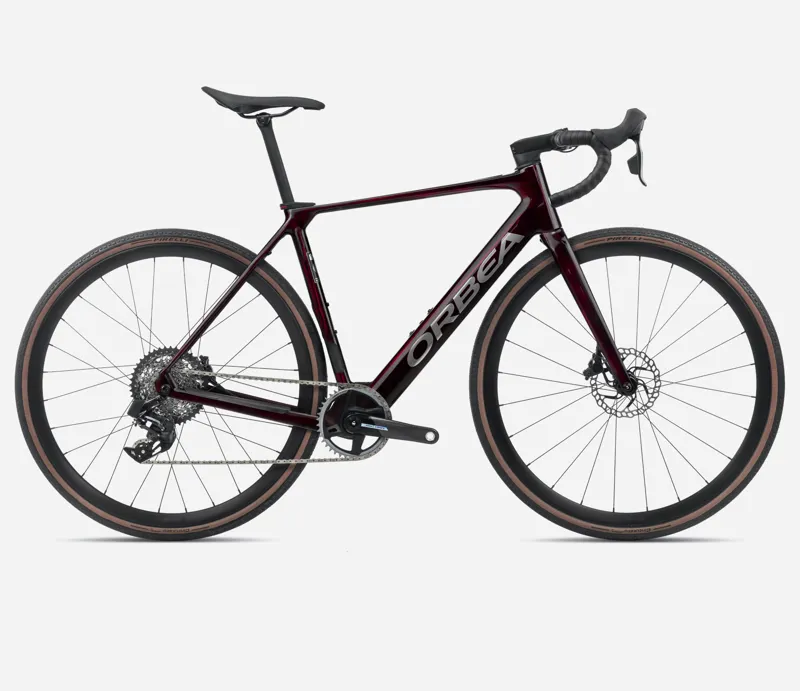 Orbea Gain M21e 1x Electric Road Bike in Wine Red