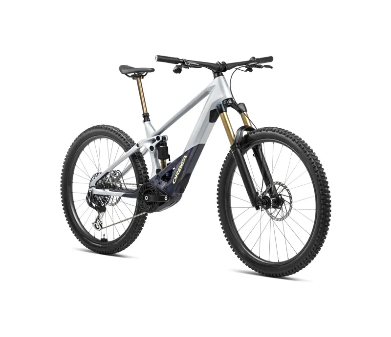2024 Orbea Wild M-Ltd Mountain Bike In Halo Silver/Tanzanite Carbon View Matt-1