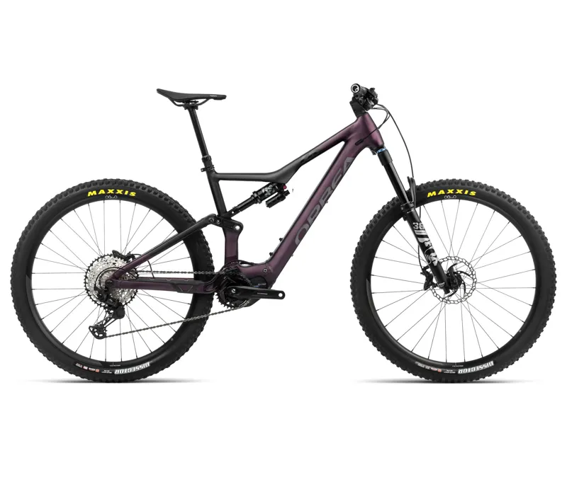 Orbea Rise H10 Mountain Bike in Metallic Mulberry/Black Matt