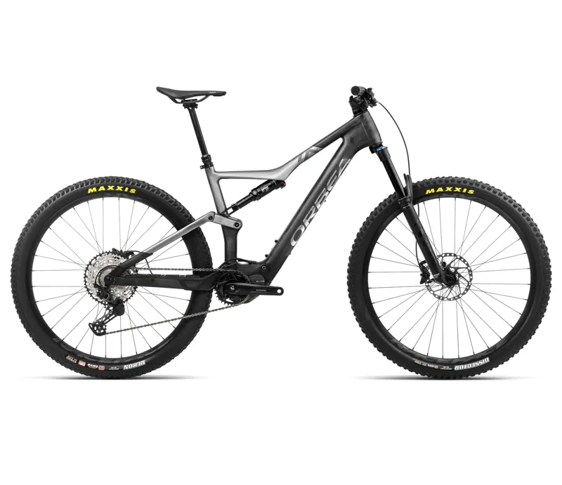 2024 Orbea Rise M20 Mountain Bike in Carbon Raw/Shark Grey
