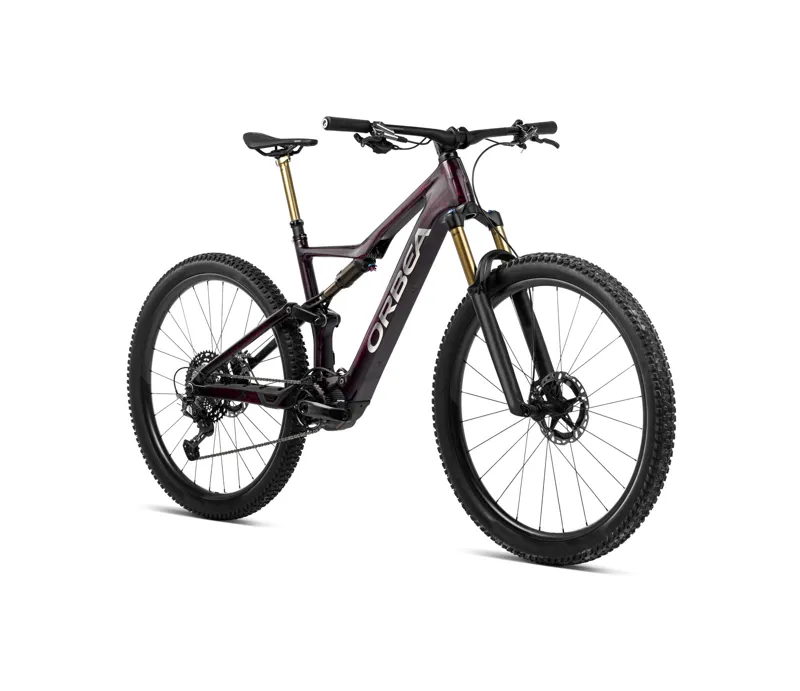 Orbea Rise M-Team Mountain Bike In Wine Red Carbon View/Titanium