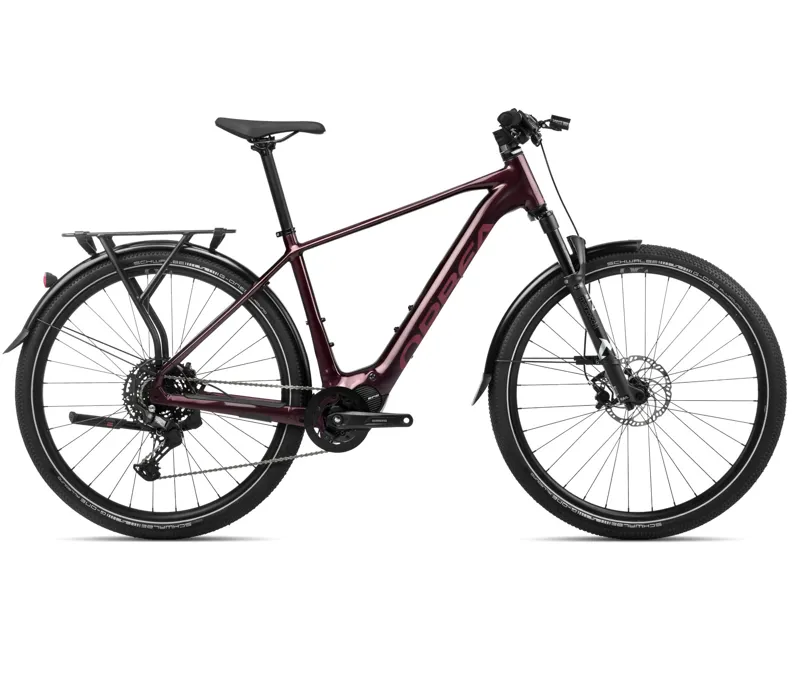 2024 Orbea Kemen 30 Trekking Bike in Metallic Burgundy Red