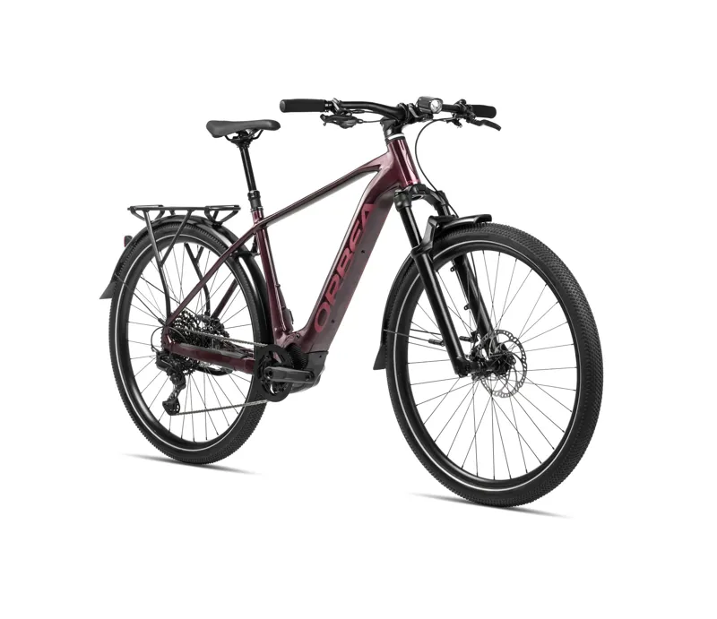 2024 Orbea Kemen 30 Trekking Bike in Metallic Burgundy Red-1