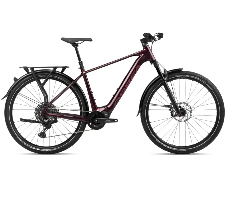 2024 Orbea Kemen 10 Trekking Bike in Metallic Burgundy Red