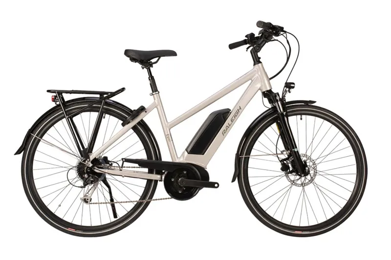 2020 Raleigh Motus Grand Tour Open Frame Electric Bike in White