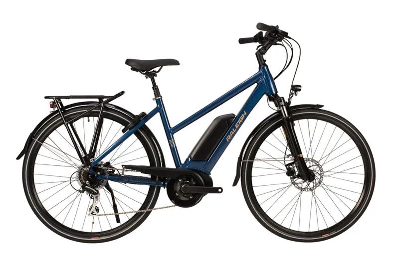 2020 Raleigh Motus Tour Open Frame Electric Bike in Blue