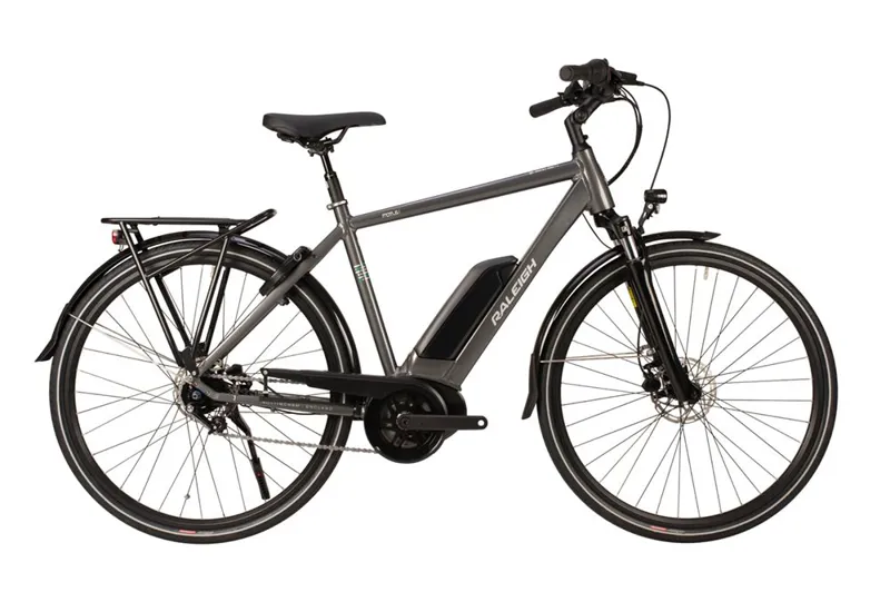 2020 Raleigh Motus Tour Crossbar Hub Electric Bike in Grey