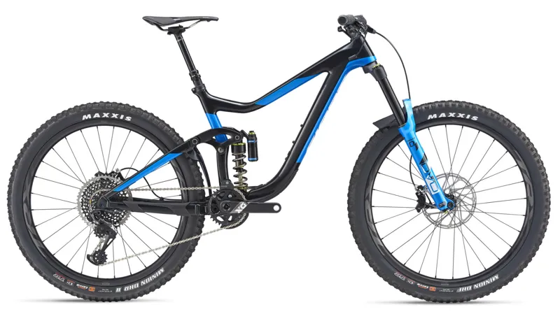 2019 Giant Reign Advanced 0 Carbon Mens FS Mountain Bike in Black