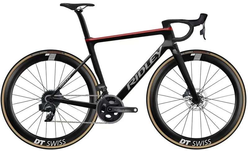 2025 Ridley Falcn RS Disc - Dura Ace DI2 2x12 - Road Bike - Candy Red Metallic / Black