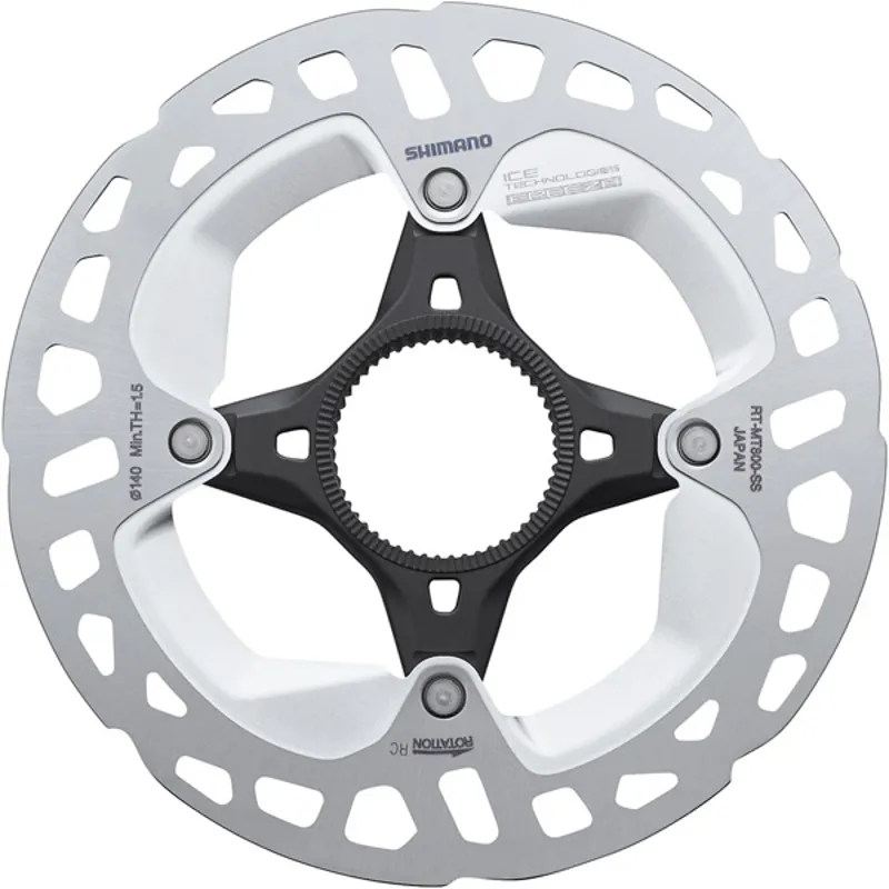 Shimano Deore RT-MT800 Ice Tech 203 mm Disc Rotor with Internal Lockring-3