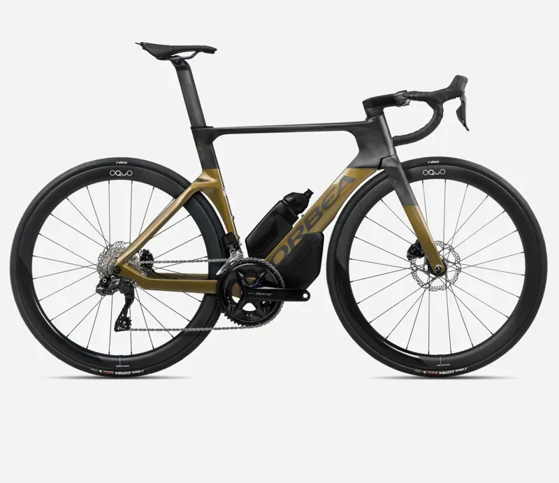 2025 Orbea Orca Aero M35iLTD PWR - Carbon Aero Road Bike - Olive Green / Carbon Raw Matt