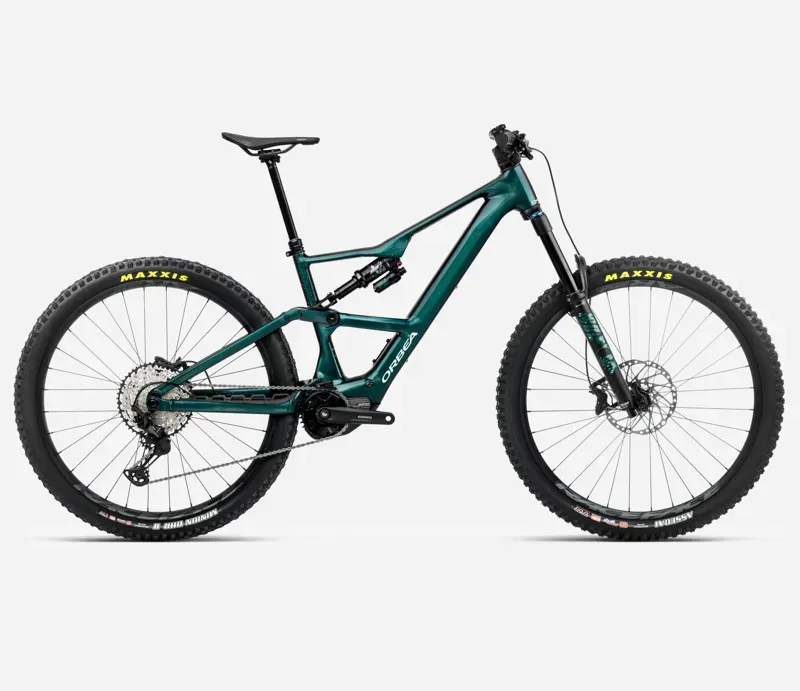 2025 Orbea Rise LT H10 - Electric Full Suspension Mountain Bike - Escape Green / Splash Ice Green