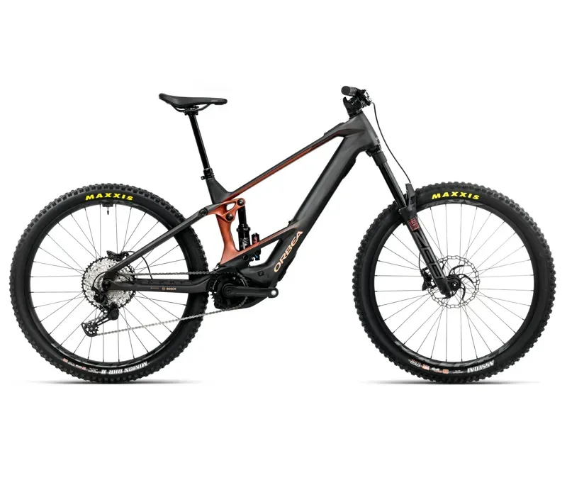 2025 Orbea Wild M20 - Electric Full Suspension Mountain Bike - Diamond Carbon View / Mars Red