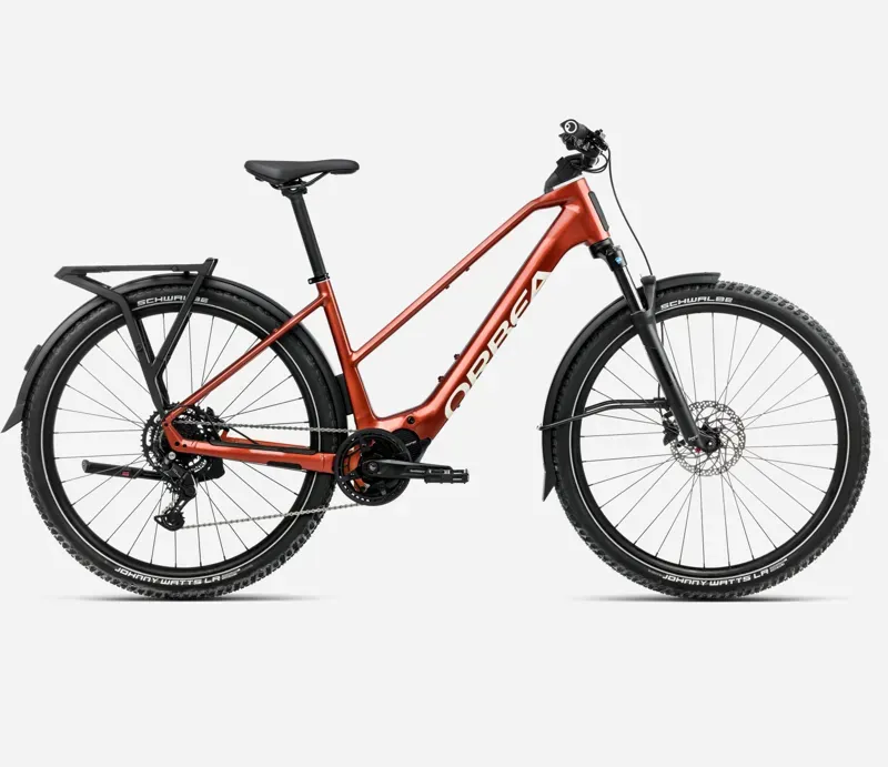 2025 Orbea Kemen Adv 30 Mid - Electric Hybrid Bike - Mars Red / Ivory White