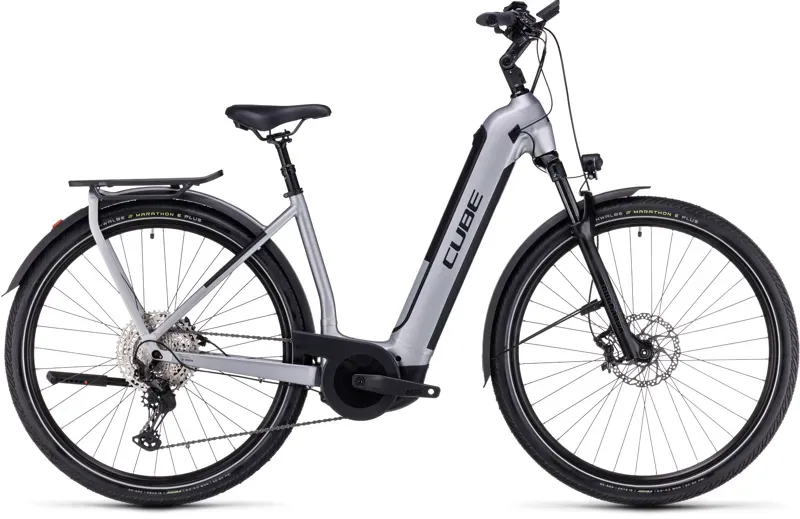 2024 Cube Kathmandu Hybrid SLX 750 Electric Bike in Polar Silver-1