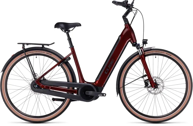 2024 Cube Supreme Hybrid Pro 625 Electric Bike in Red/Black