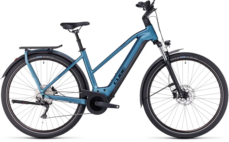Cube Kathmandu Hybrid One 625 Electric Bike in Blue-2
