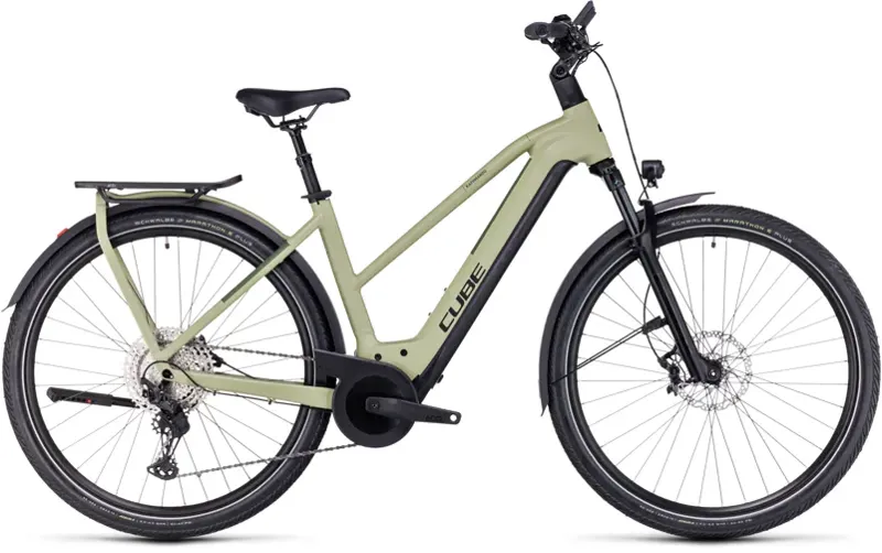 2024 Cube Kathmandu Hybrid SLX 750 Electric Bike in Green/Olive-2