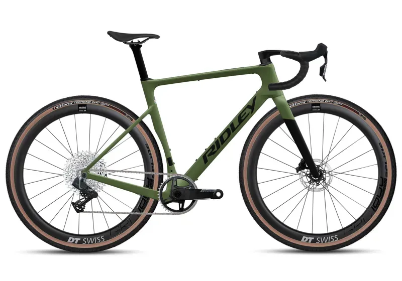 2025 Ridley Astr RS Force XPLR 1x13 Gravel Bike - Carbon / Crocodile Green