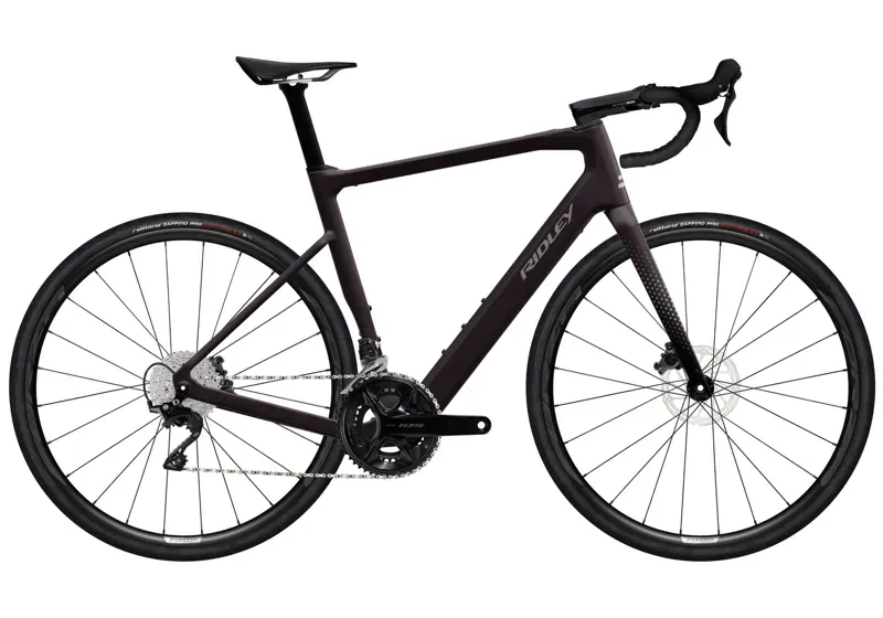 2024 Ridley E-Grifn 105 Road Bike in Dark Plum