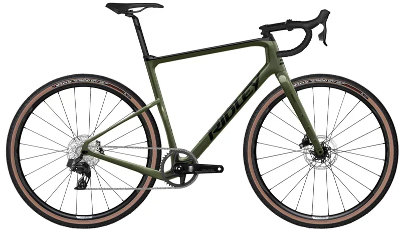 Ridley Kanzo Adventure - Sram Force XPLR 1x13 - Gravel Bike - Army Green / Black