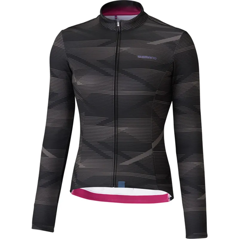 Shimano Kaede Thermal Womens Long Sleeve Jersey in Grey