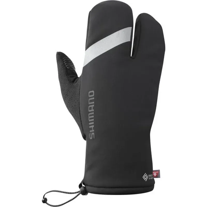 SHIMANO Unisex WINDSTOPPER PRIMALOFT 2X2 Gloves Black
