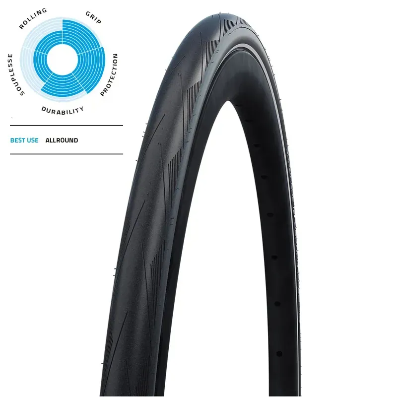 Schwalbe Durano Plus 700x25c Folding Performance Tire in Black