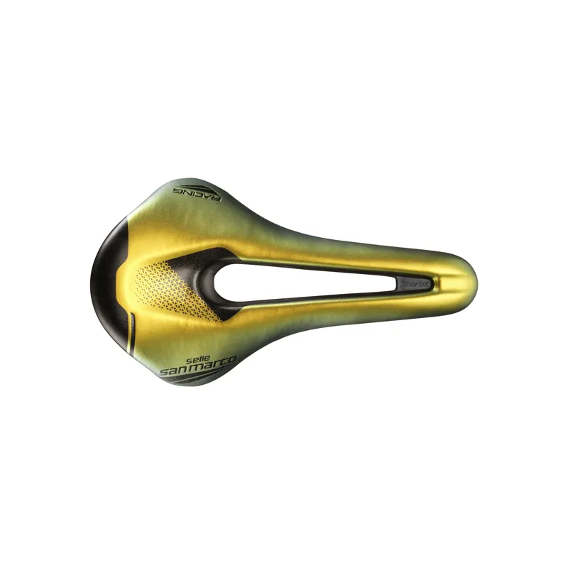 Selle San Marco Shortfit 2.0 Racing Saddle in Iridescent Gold