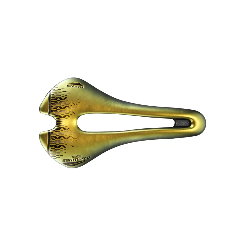 Selle San Marco Aspide Short Racing Saddle in Iridescent Gold