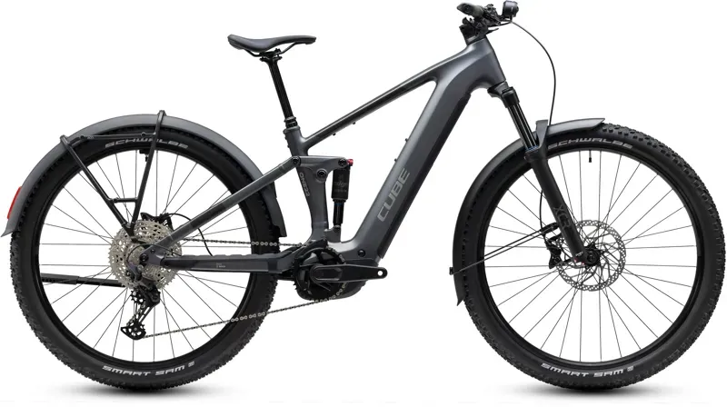 Cube Stereo Hybrid ONE22 Pro 800 FE eMountain Bike in Slab Grey/Chrome