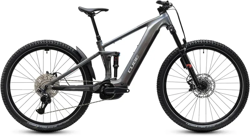 2027 Cube Stereo Hybrid ONE44 SLX 800 eMountain Bike in Prisma Silver/Grey