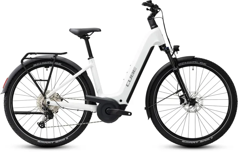 Cube Nuride Hybrid Performance 720 Electric Bike in Metallic White-1