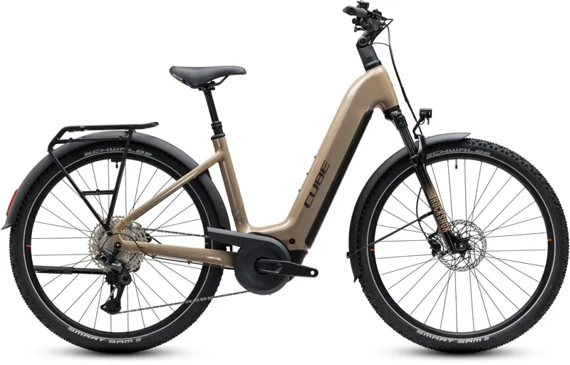 Cube Nuride Hybrid Pro 800 Electric Bike in Cappuccino/Black-1