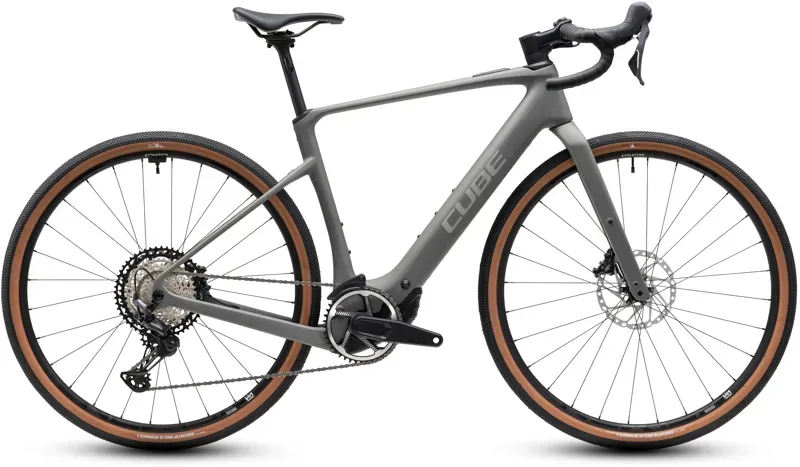 Cube Nuroad Hybrid C:62 Race 400X eGravel Bike in Old Grey/Grey
