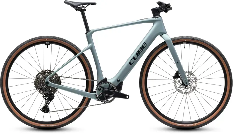Cube Nulane Hybrid C:62 Race 400X eHybrid Bike in Sea Grey/Black
