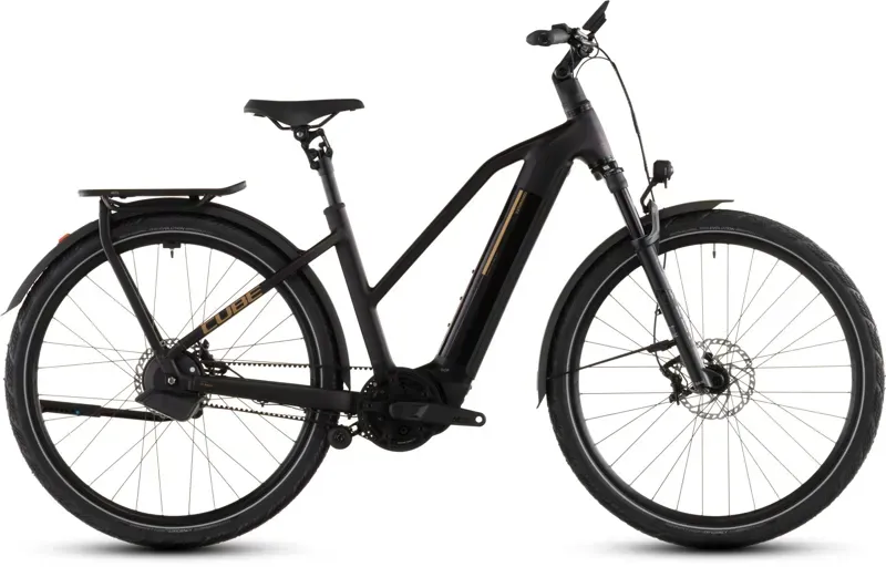 2026 Cube Kathmandu Hybrid Comfort SLX 800 eHybrid Bike in Solareclipse/Gold-1
