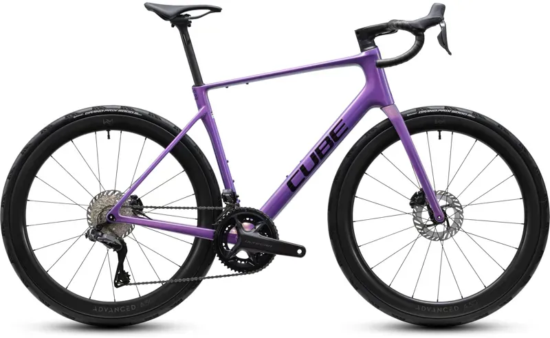 Cube Attain C:62 SLT Road Race Bike in Cosmic Purple/Black