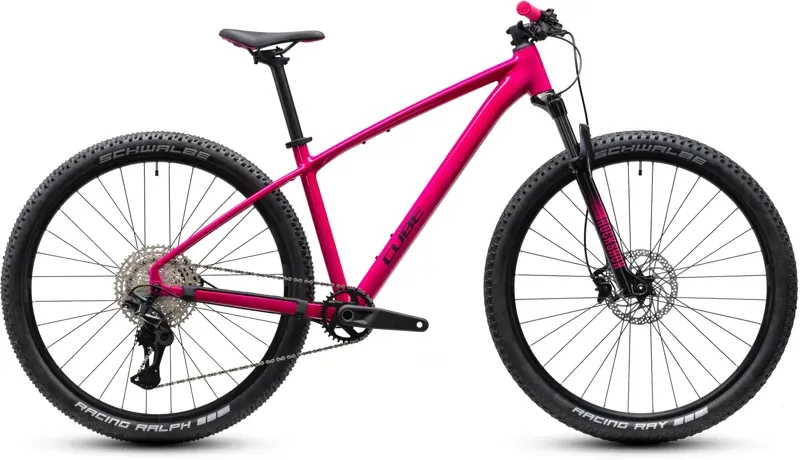 Cube Reaction Pro Mountain Bike In Fuchsia/Black