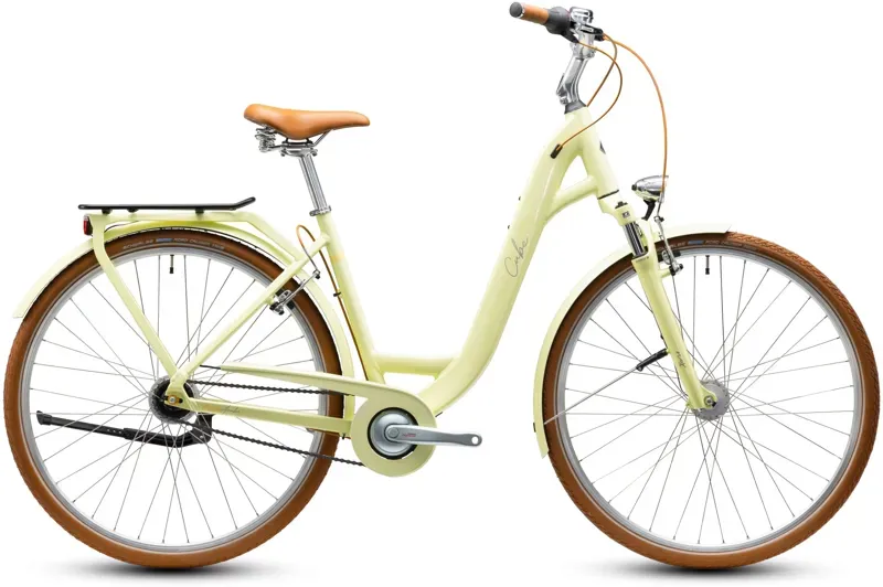 Cube Aruba Easy Entry City Bike in Sunny Day/Brown