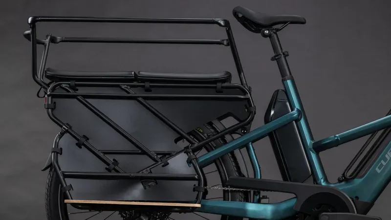 Cube Longtail Hybrid Family 800 eCargo Bike in Royal Green/Black-5